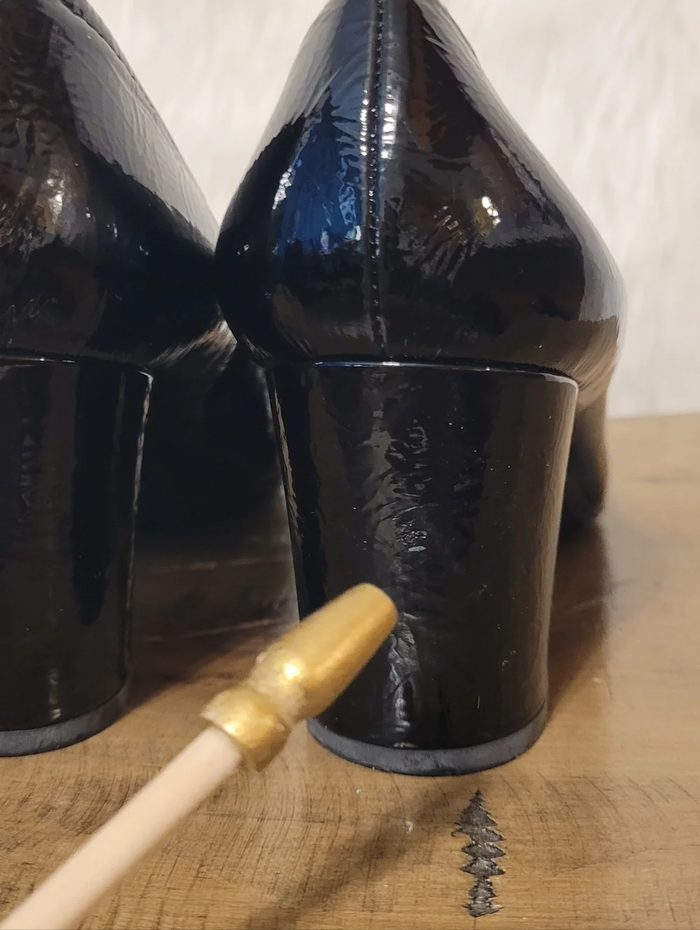 Prada Black Patent Leather Chuncky Heel s - Picture 12 of 12